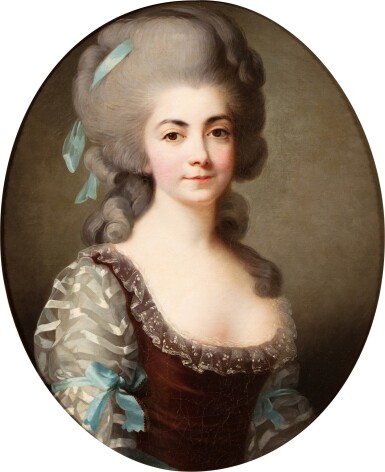 View full screen - View 1 of Lot 600. Portrait of Madame Saint-Huberty, born Anne-Antoinette-Cécile Clavel (1756-1812).