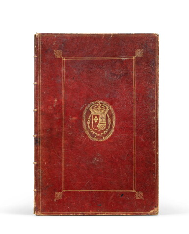 View full screen - View 1 of Lot 19. L'isthoire et les portraits des Impératrices... Paris, 1648. In-folio. Maroquin rouge aux armes d'Anne d'Autriche..