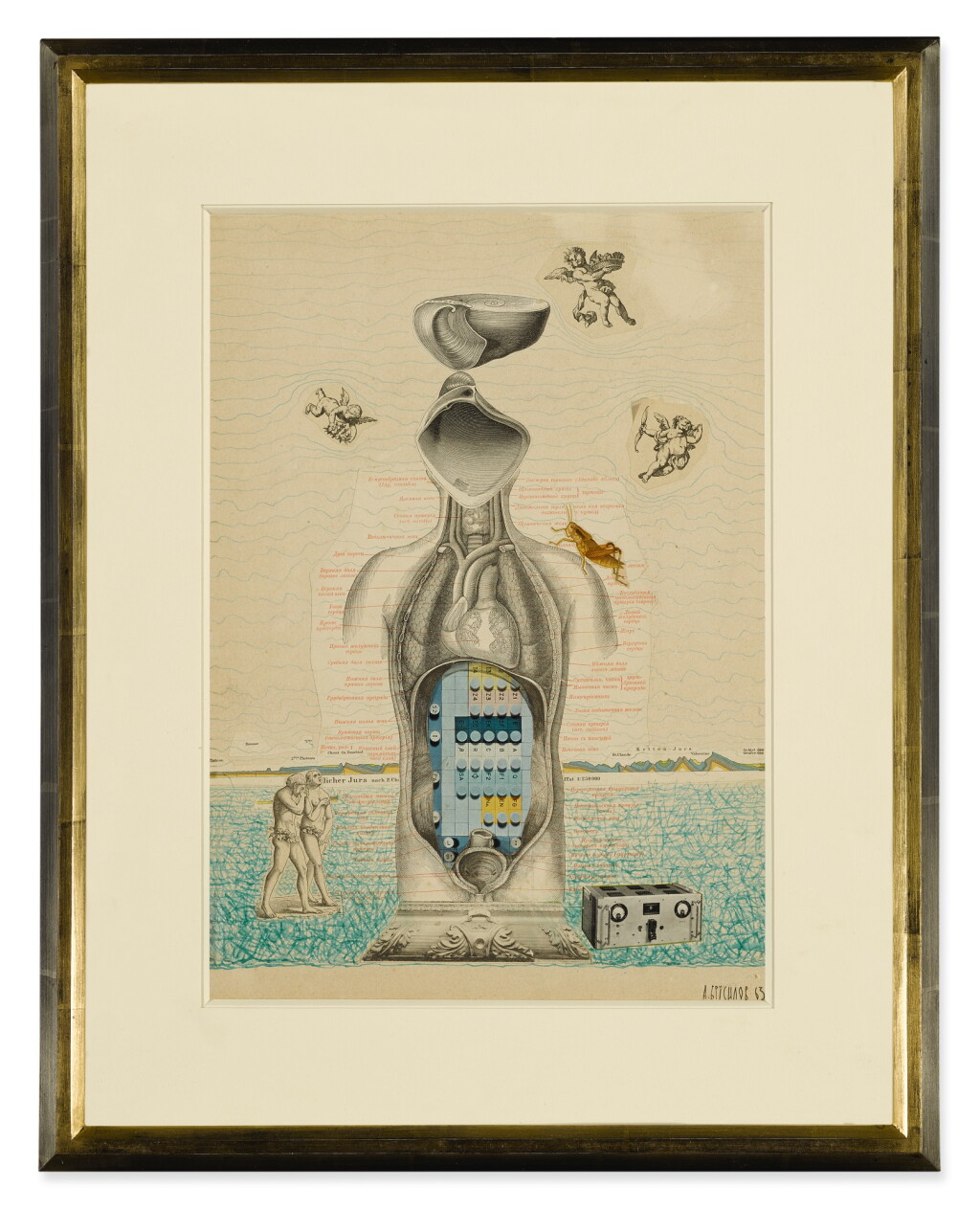View full screen - View 1 of Lot 80. ANATOLY BRUSILOVSKY | ANATOMICAL DIAGRAM.