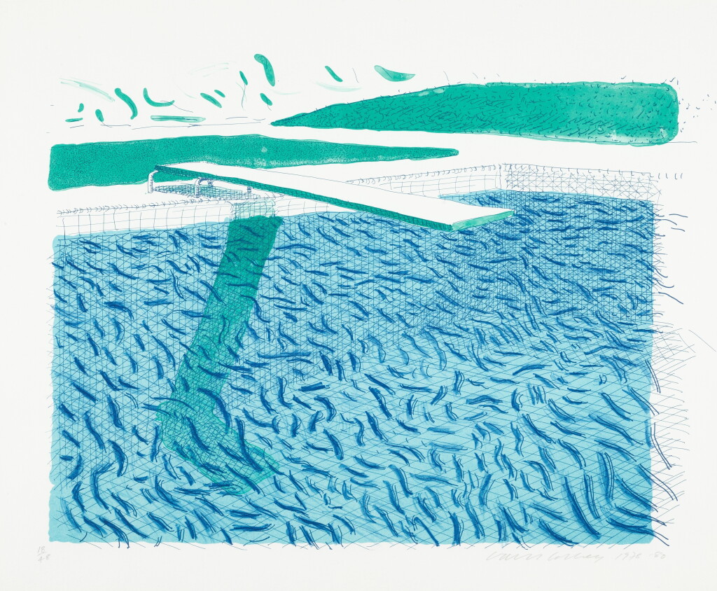 View full screen - View 1 of Lot 30. Lithographic Water Made of Lines, Crayon, and a Blue Wash (MCA Tokyo 212).