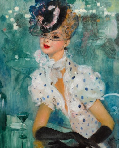 View full screen - View 1 of Lot 67. Femme aux gants noirs.