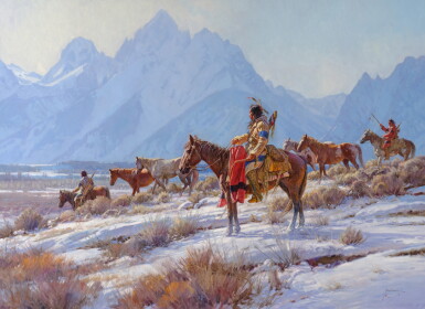 View full screen - View 1 of Lot 87. Apsáalooke Horse Hunters.