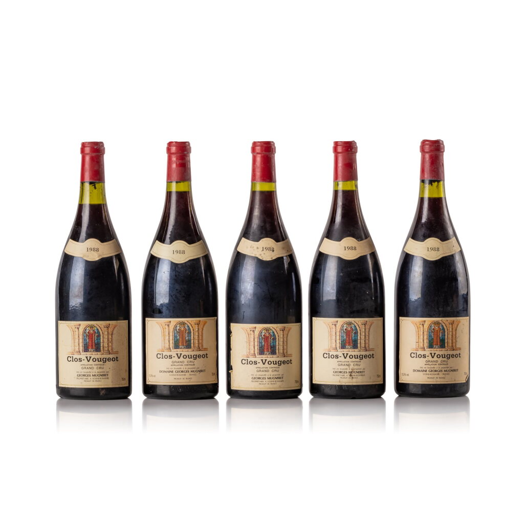 View full screen - View 1 of Lot 51. Clos de Vougeot 1988 Georges Mugneret (5 MAG).