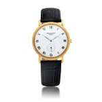 PATEK PHILIPPE | CALATRAVA, REF 3919 YELLOW GOLD WRISTWATCH WITH 'CLOUS DE PARIS' BEZEL MADE IN 1991