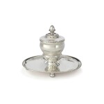 A DANISH SILVER INKWELL, NO. 145, GEORG JENSEN SILVERSMITHY, COPENHAGEN, CIRCA 1925-32