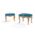 Paire de tabourets en bois redoré d'époque Régence, vers 1720