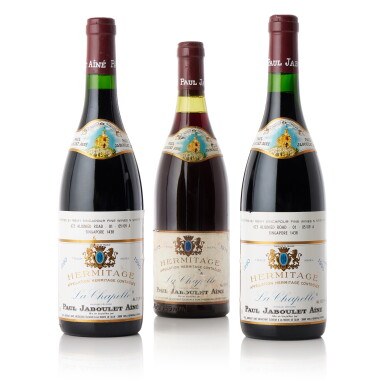 View full screen - View 1 of Lot 8759. Hermitage, La Chapelle 1990 and 1978 Paul Jaboulet Aîné (3 BT).