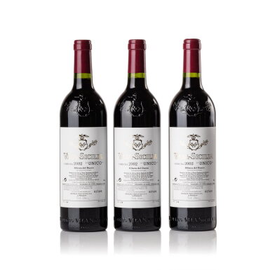 View full screen - View 1 of Lot 713. Vega Sicilia 'Unico' 2002 (3 BT).