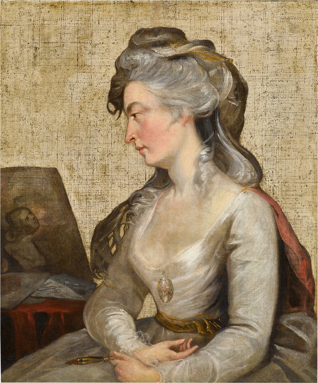 View full screen - View 1 of Lot 201. Portrait of the sculptor Anne Seymour Damer (1748-1828).