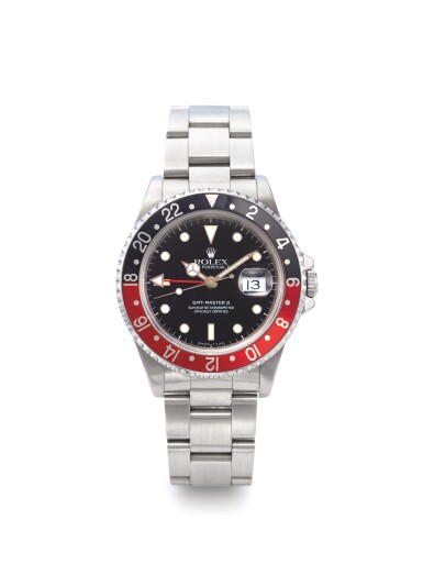 View full screen - View 1 of Lot 183. ROLEX | REF 16710 GMT-MASTER II, A STAINLESS STEEL AUTOMATIC DUAL TIME WRISTWATCH WITH DATE AND BRACELET CIRCA 1990.