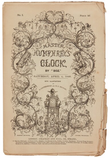 View full screen - View 1 of Lot 69. Dickens, Master Humphrey's Clock, 1840, first edition, original weekly parts.