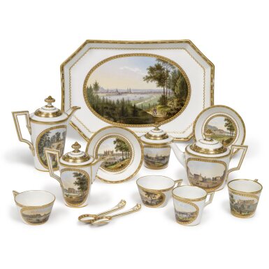 View full screen - View 1 of Lot 80. A Meissen Topographical Tea and Coffee Service, Circa 1800.