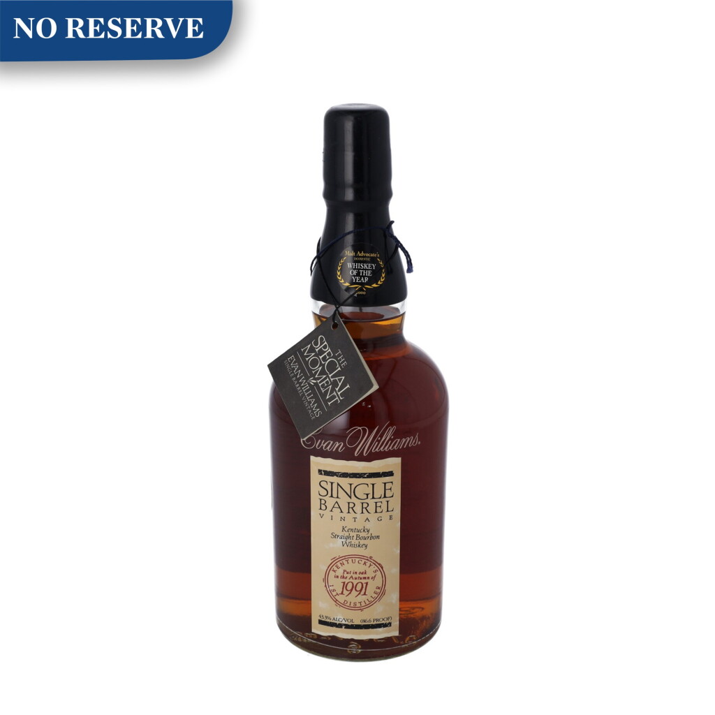 View full screen - View 1 of Lot 140. Evan Williams 10 Year OId Single Barrel 86.6 proof 1991 (1 BT75).