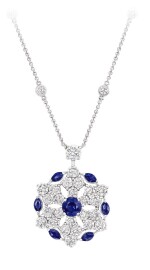 SAPPHIRE AND DIAMOND 'SNOWFLAKE' PENDANT-NECKLACE, GRAFF