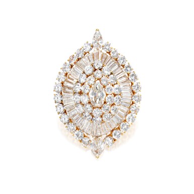 View full screen - View 1 of Lot 70. Van Cleef & Arpels | Diamond Pendant-Brooch.