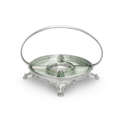 View full screen - View 1 of Lot 104. A rare Arts & Crafts silver hors d'oeuvres dish, Omar Ramsden & Alwyn Carr, London, 1913.