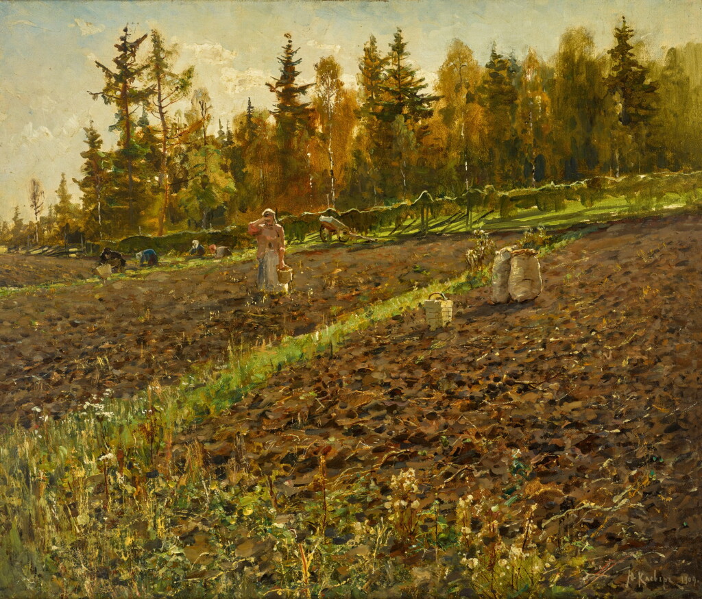 View full screen - View 1 of Lot 38. The Potato Gatherers.