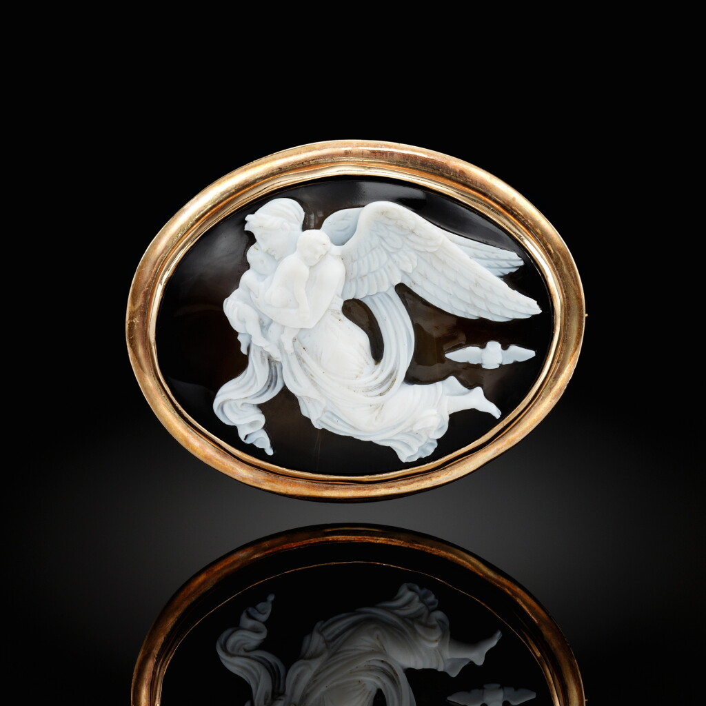 View full screen - View 1 of Lot 269. Cameo with Night, after Bertel Thorvaldsen (1770-1844).