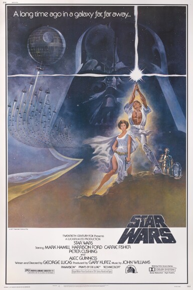 View full screen - View 1 of Lot 21. STAR WARS, US STYLE A POSTER, TOM JUNG, 1977.