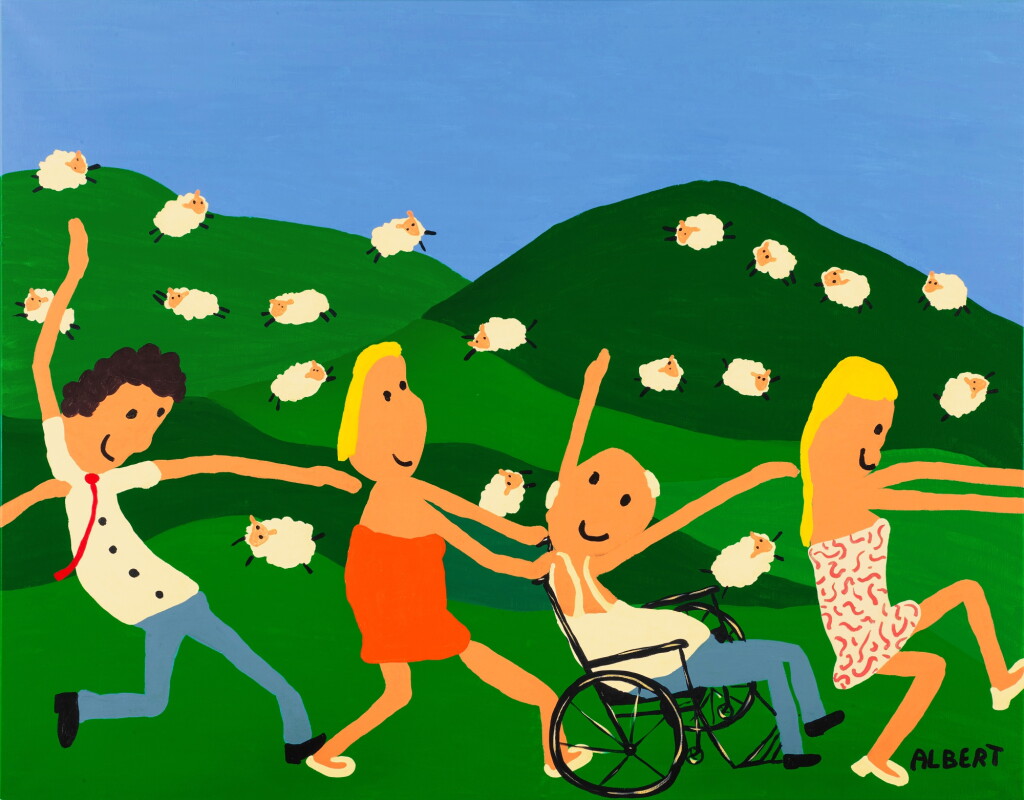View full screen - View 1 of Lot 396. Jumping Sheep but the Conga Continues! (Piece 58).