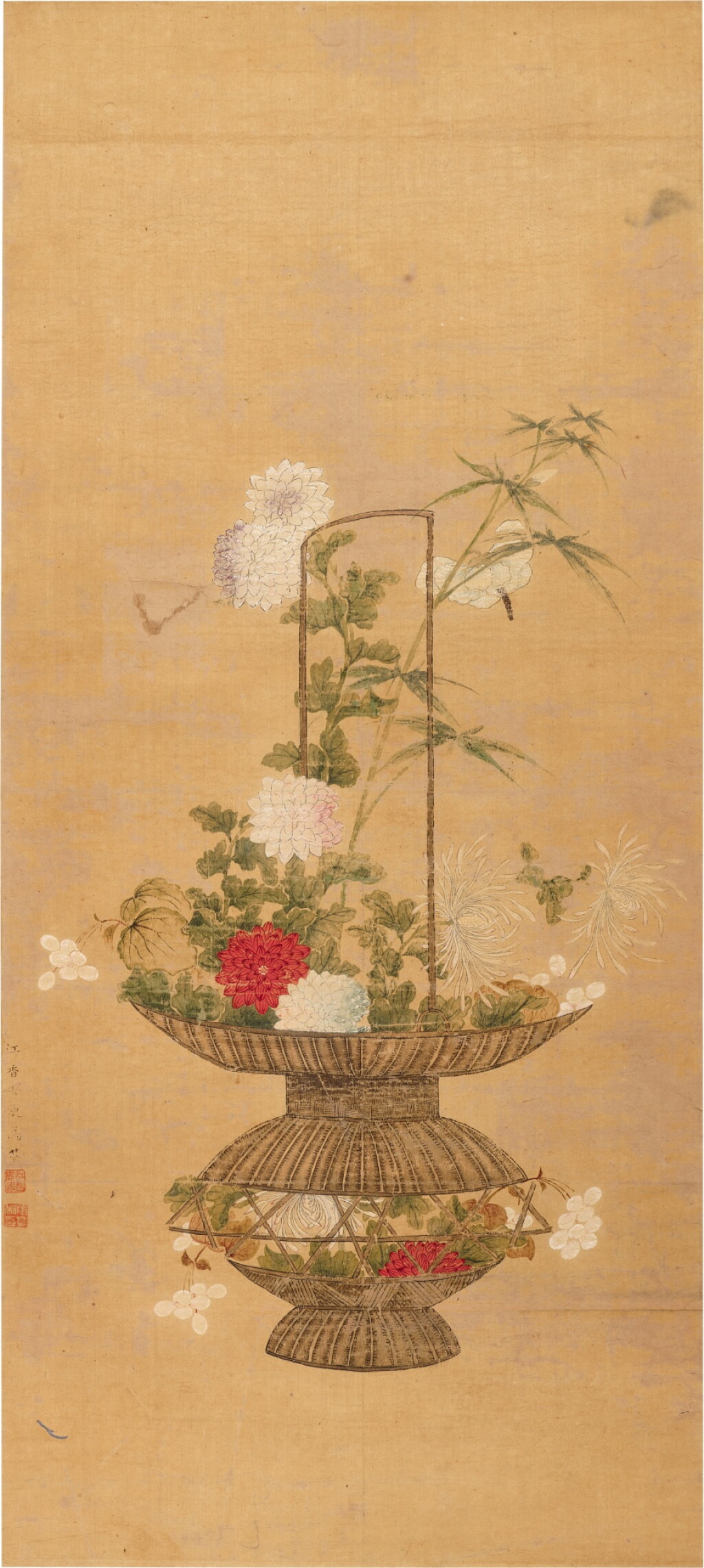 View full screen - View 1 of Lot 663. 馬荃 花籃圖|Ma Quan, Flowers.