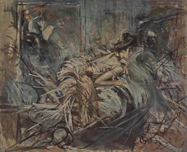 View full screen - View 1 of Lot 3. GIOVANNI BOLDINI | The Artist's Model.