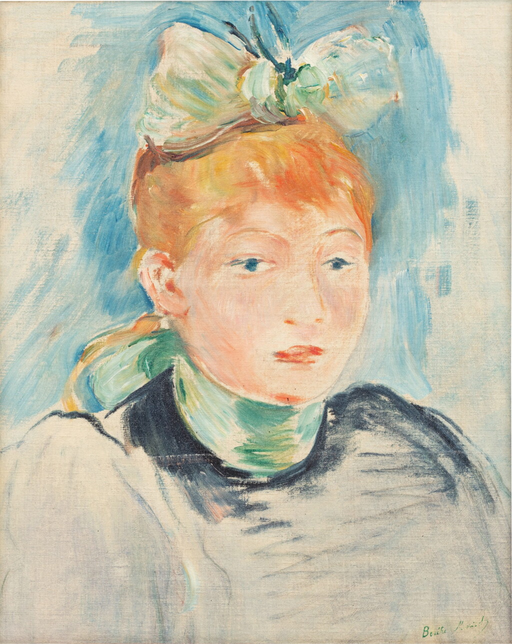 View full screen - View 1 of Lot 26. Jeune fille rousse en chapeau.