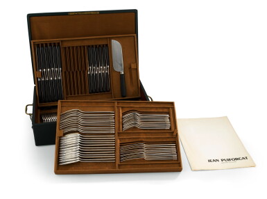 View full screen - View 1 of Lot 42. A SILVER 111-PIECE FLATWARE, JEAN PUIFORCAT, PARIS, CIRCA 1934 | MÉNAGÈRE DE 111 PIÈCES EN ARGENT, PAR JEAN PUIFORCAT, PARIS, VERS 1934 .