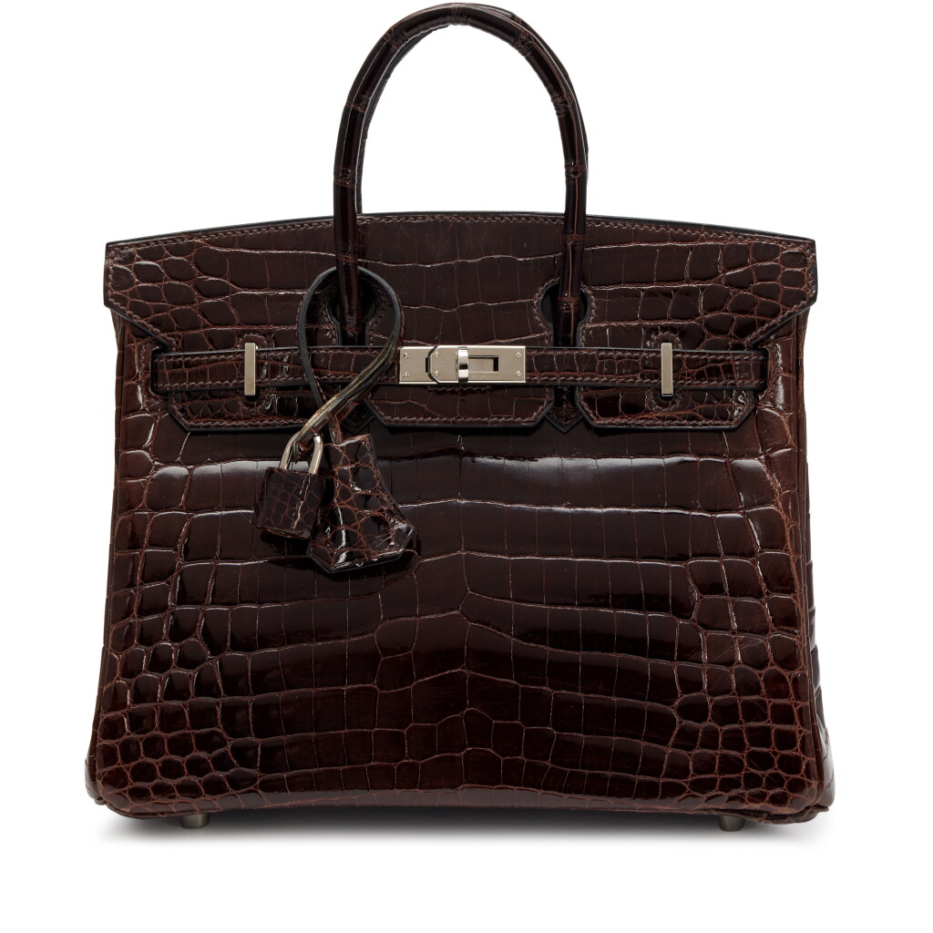View full screen - View 1 of Lot 132. Cocoan Shiny Niloticus Crocodile Birkin 25 Palladium Hardware, 2008.