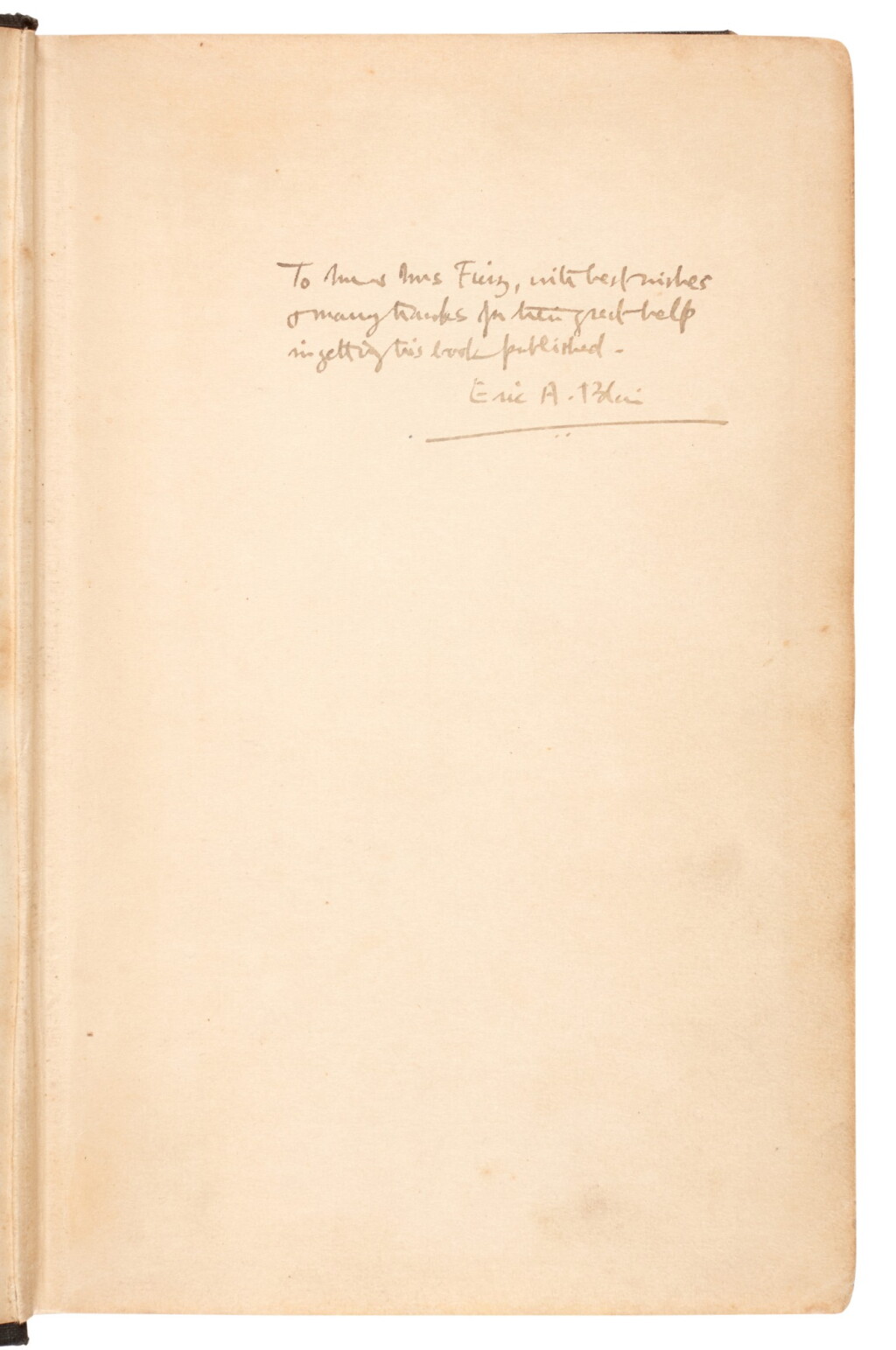 View full screen - View 1 of Lot 113. George Orwell | Down and Out in Paris and London, 1933, inscribed to Mabel Fierz.