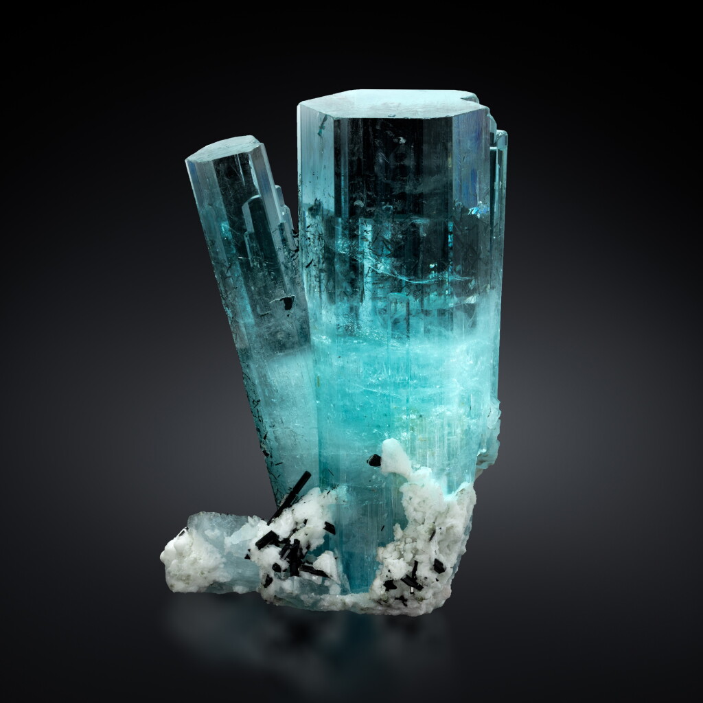 View full screen - View 1 of Lot 58. Aquamarine on Matrix.