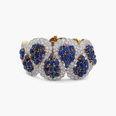 View full screen - View 1 of Lot 937. Sapphire and Diamond Bracelet.