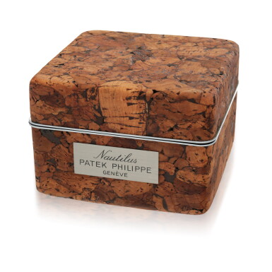 View full screen - View 1 of Lot 658. PATEK PHILIPPE | CORK PRESENTATION CASE MADE FOR THE NAUTILUS, CIRCA 1980.