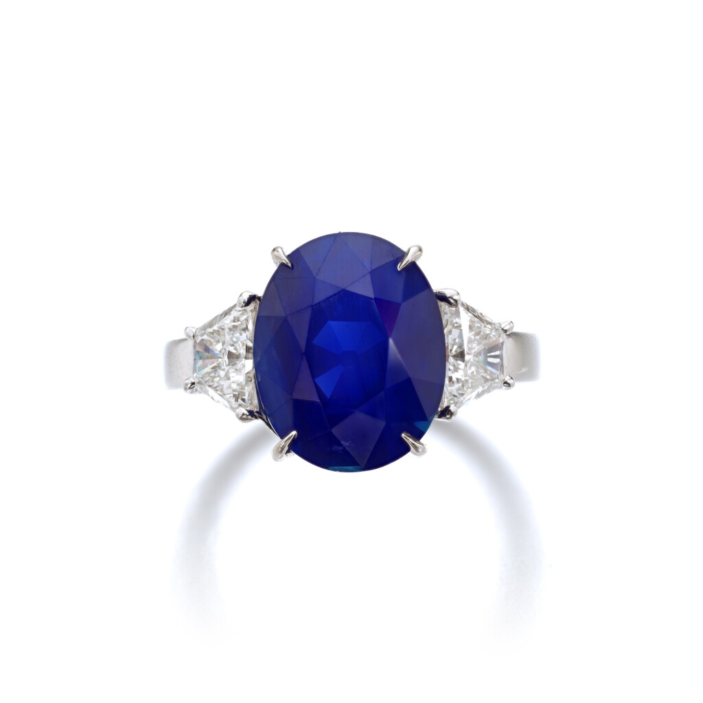 View full screen - View 1 of Lot 919. Sapphire and Diamond Ring.
