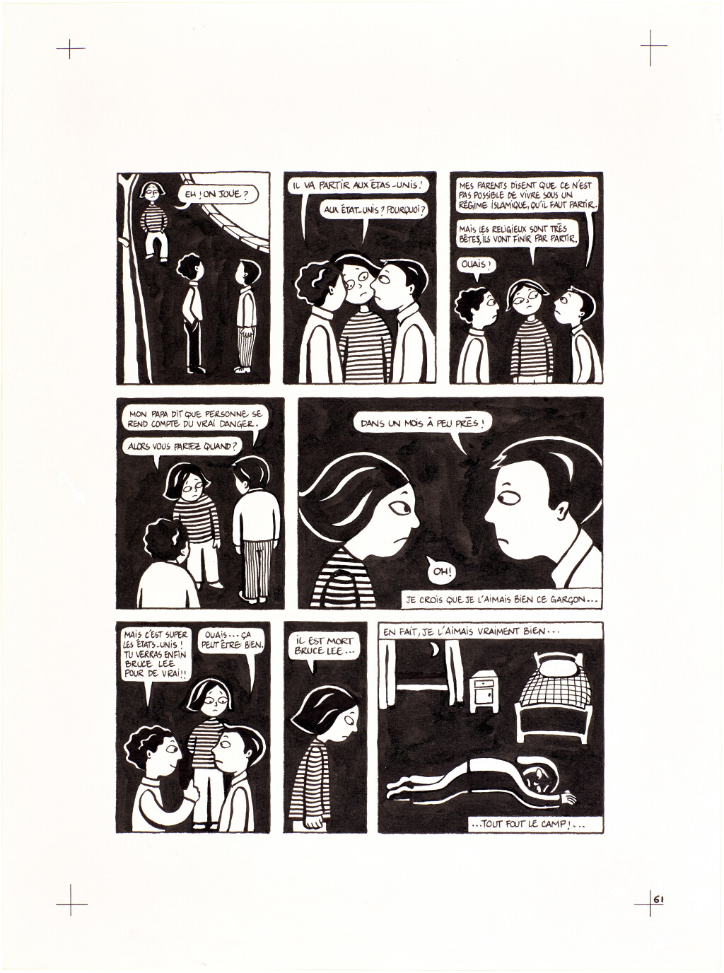View full screen - View 1 of Lot 18. Persepolis (Original Book Art, page 61).