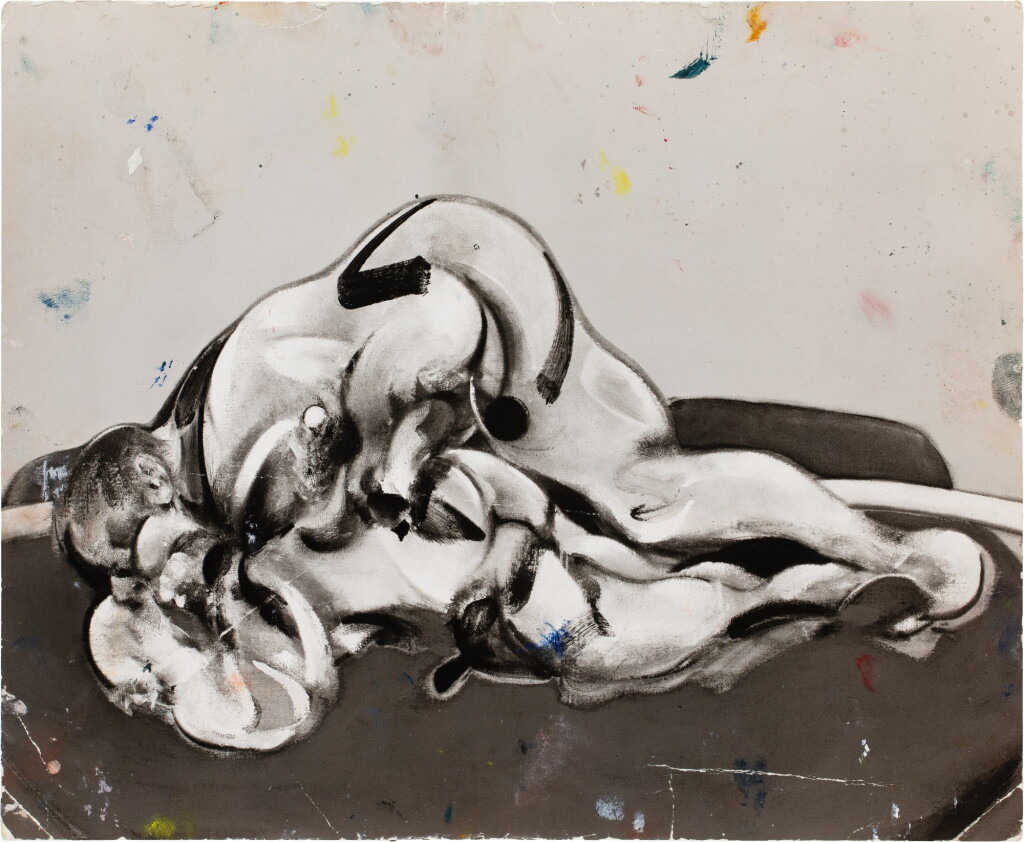 View full screen - View 1 of Lot 8. Photograph of a detail of 'Triptych - Studies from the Human Body' (Working Document from Francis Bacon's Paris Studio).