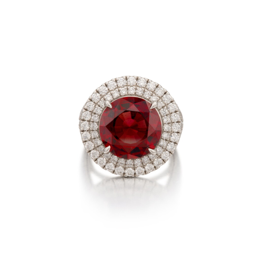 View full screen - View 1 of Lot 435. Spinel and Diamond Ring.