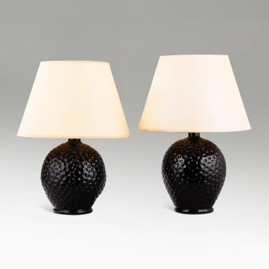 View full screen - View 1 of Lot 170. Paire de lampes.