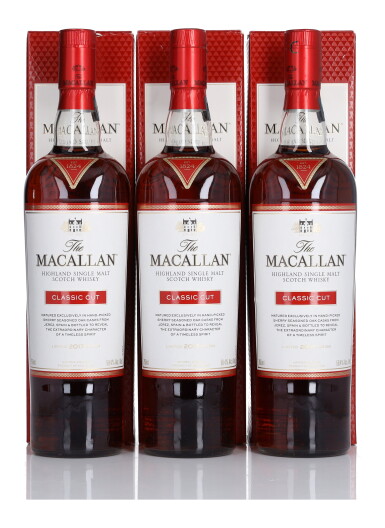 View full screen - View 1 of Lot 44. The Macallan Classic Cut 2017 Edition 58.4 abv NV (3 Bottles 75cl).