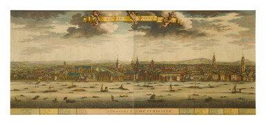 View full screen - View 1 of Lot 32. Johannes, Kip | A striking panorama of Westminster from the Thames.