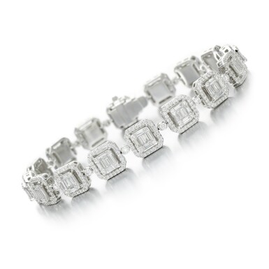 View full screen - View 1 of Lot 132. DIAMOND BRACELET.
