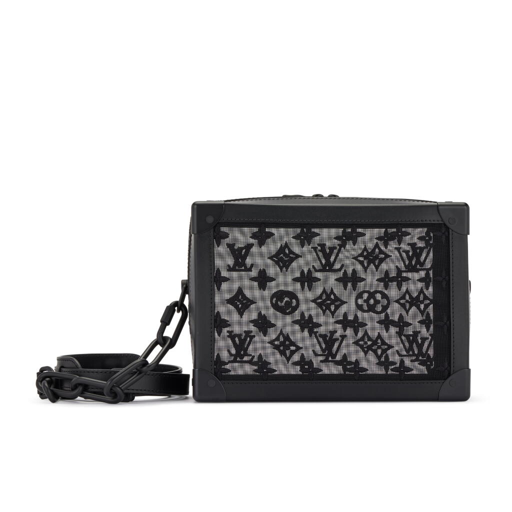 View full screen - View 1 of Lot 162. Virgil Abloh Black Calfskin and Mesh Monogram Soft Trunk Black Hardware, 2019.