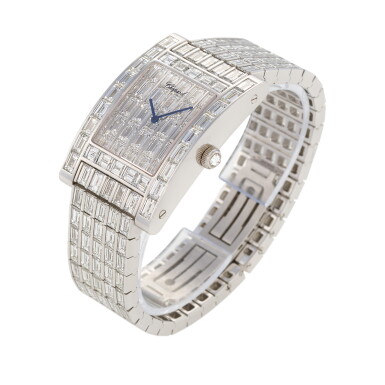 View full screen - View 1 of Lot 460. Your Hour Model, ref. 143555 White gold and diamond-set wristwatch with bracelet Circa 2005.