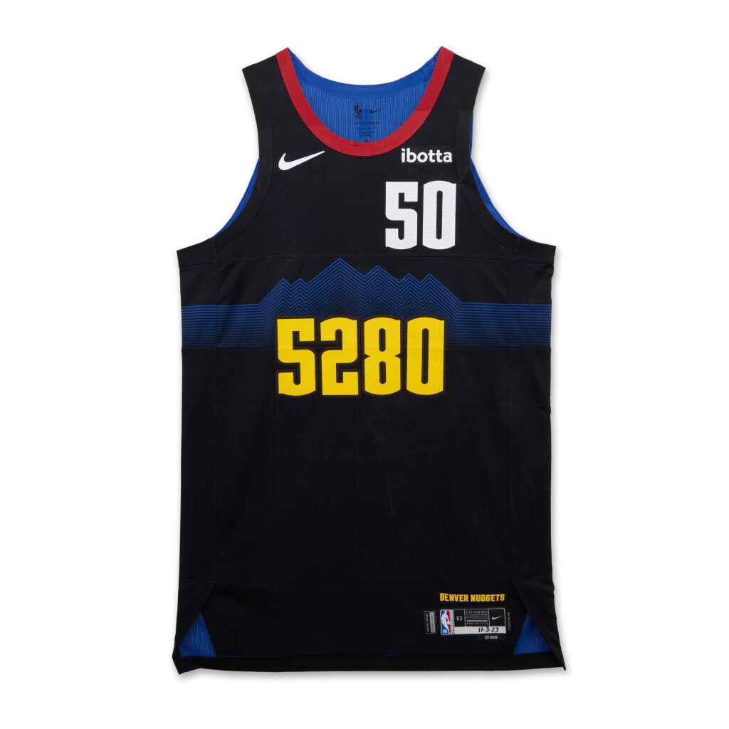 View full screen - View 1 of Lot 31. Aaron Gordon Denver Nuggets 2023-2024 In-Season Tournament Game Worn City Edition Jersey .