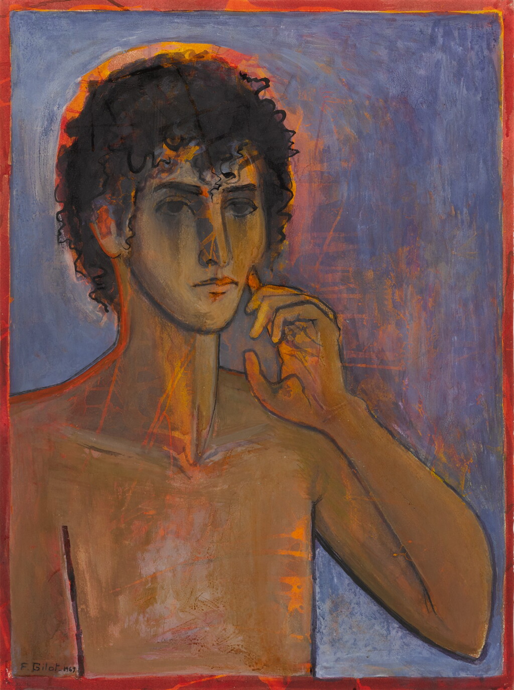 View full screen - View 1 of Lot 80. FRANÇOISE GILOT | HERMES (ÉTUDE DE JEUNE HOMME).