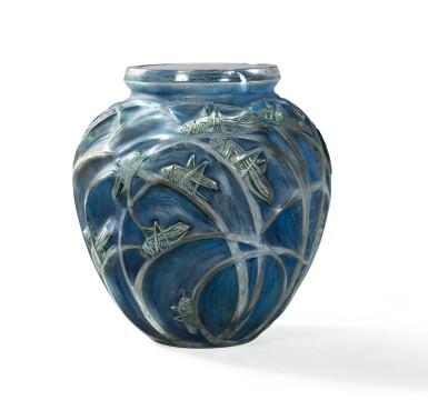 View full screen - View 1 of Lot 235. Sauterelles vase, designed in 1912, not executed after 1947 | le modèle créé en 1912, non repris après 1947.