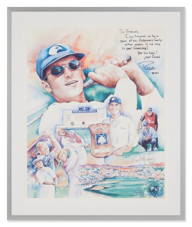 View full screen - View 1 of Lot 40. Signed and Inscribed Portrait of Rocco Mediate | Edition 1/50.