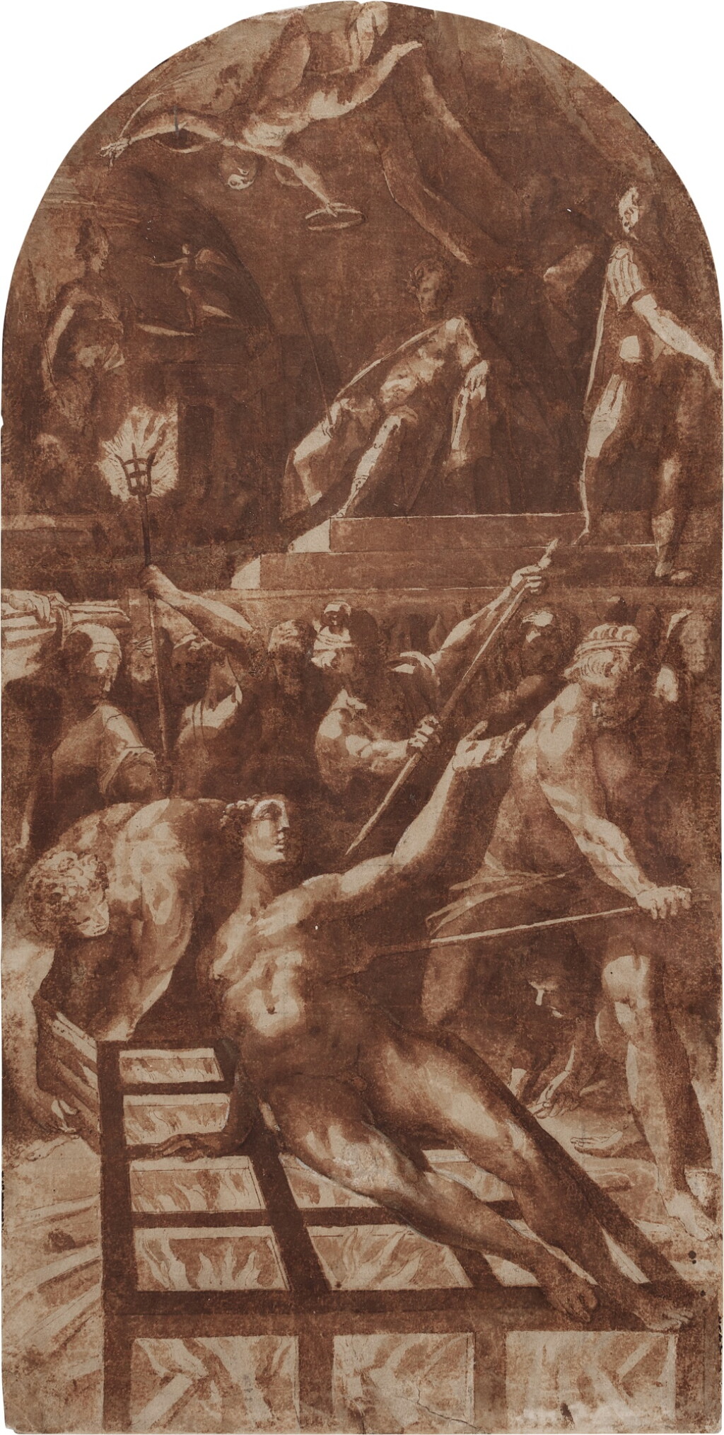View full screen - View 1 of Lot 15. The martyrdom of St Lawrence.
