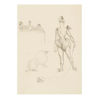 View full screen - View 1 of Lot 74. HENRI DE TOULOUSE-LAUTREC | LA GOULUE DEVANT LE TRIBUNAL (D. 148; ADR. 320; W. 329).