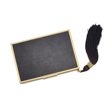 View full screen - View 1 of Lot 509. Gold and Leather Vanity Case.